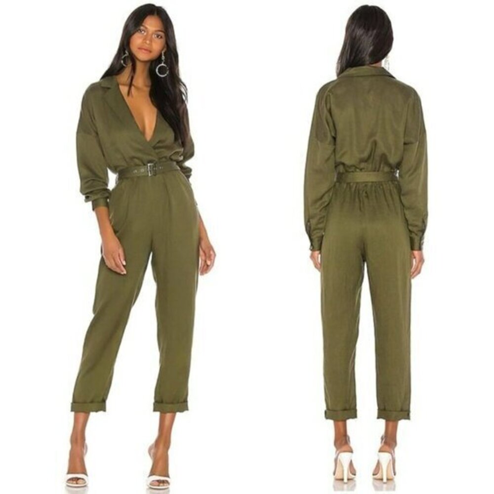 L'Academie Reed Jumpsuit in Green